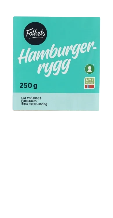 Hamburgerrygg 250g Folkets