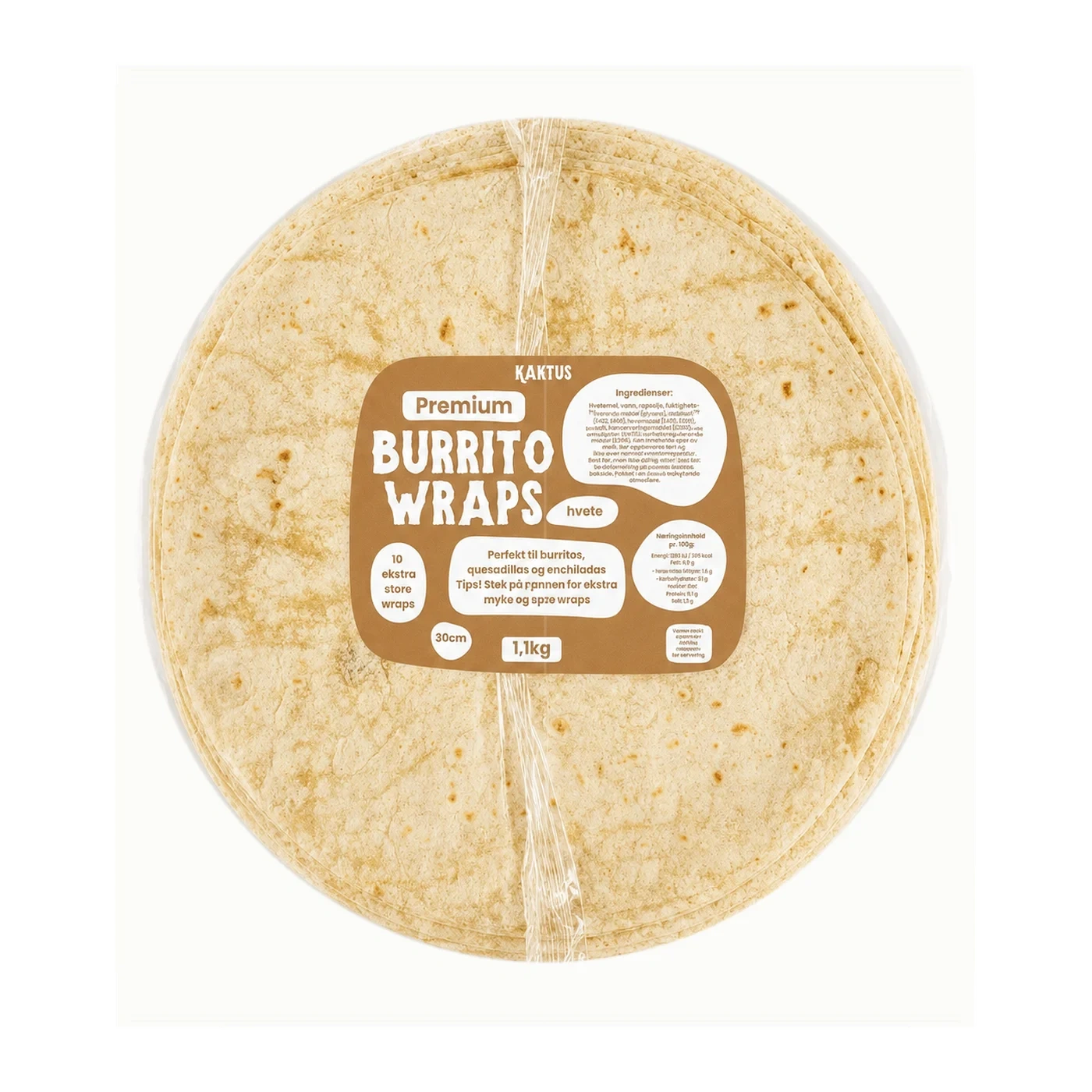 Kaktus Burrito Wrap Hvete 1,3kg