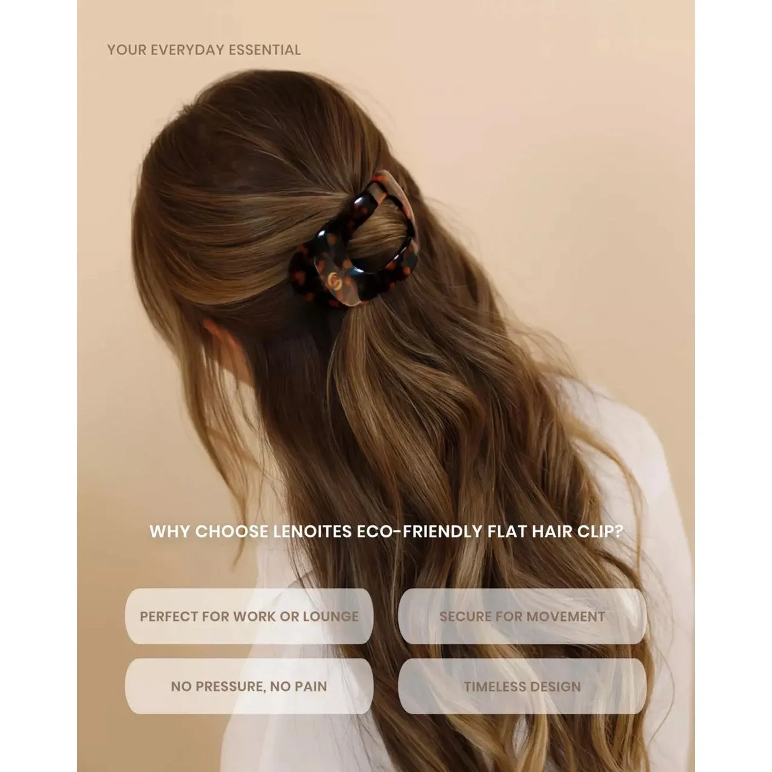 Lenoites Eco-Friendly Flat Hair Clip