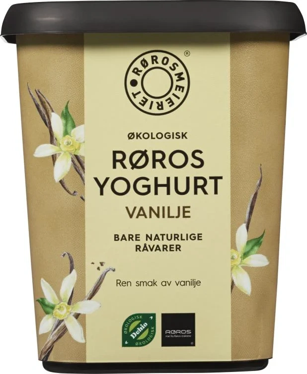 Røros yoghurt vanilje beger, økol. 500g