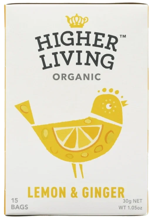 Lemon Ginger Te Økologisk 15pos Higher Living