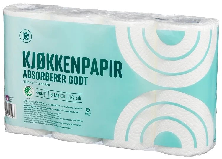 Soft style kjøkkenrull 3lags 4pk