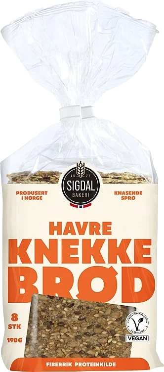 Havreknekkebrød 190g Sigdal