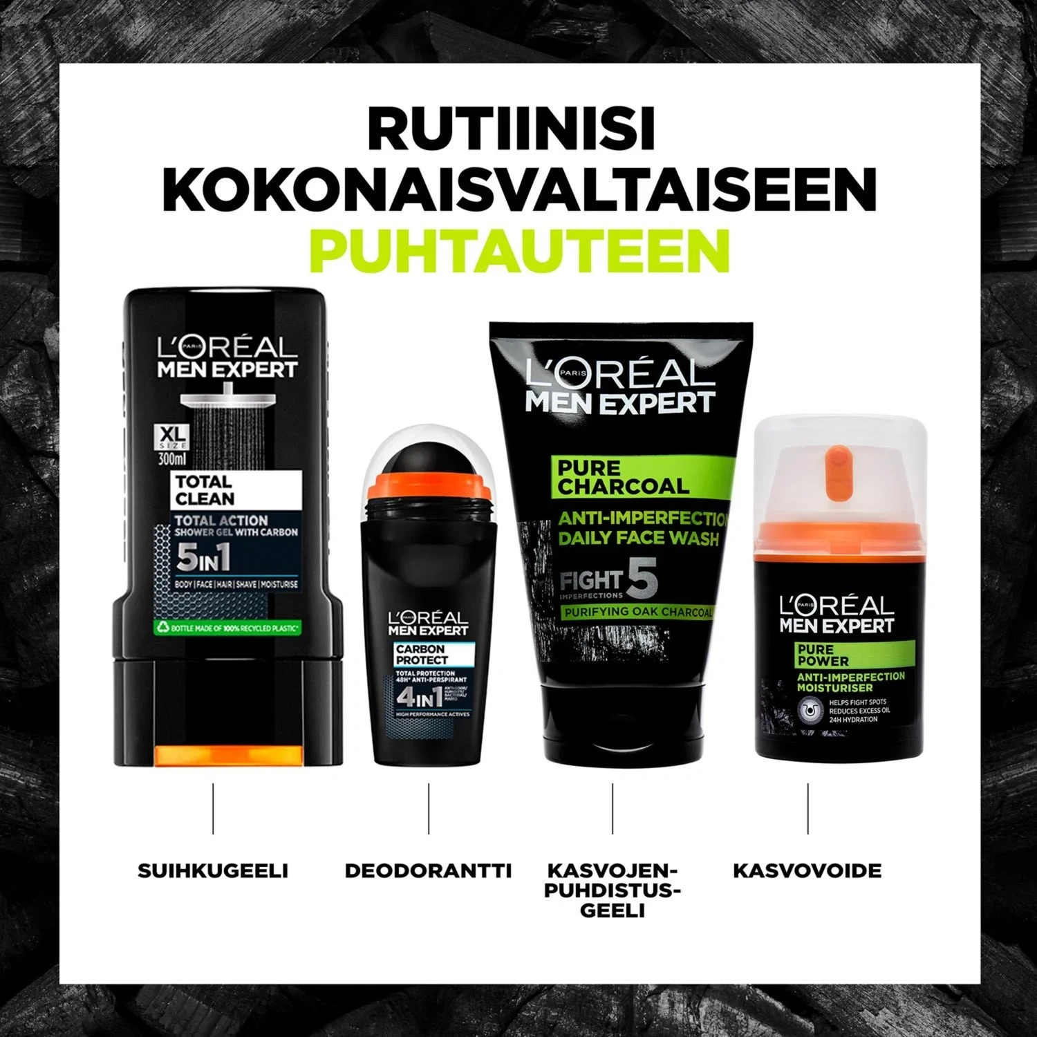 Men Expert Pure Charcoal Clean 100ml