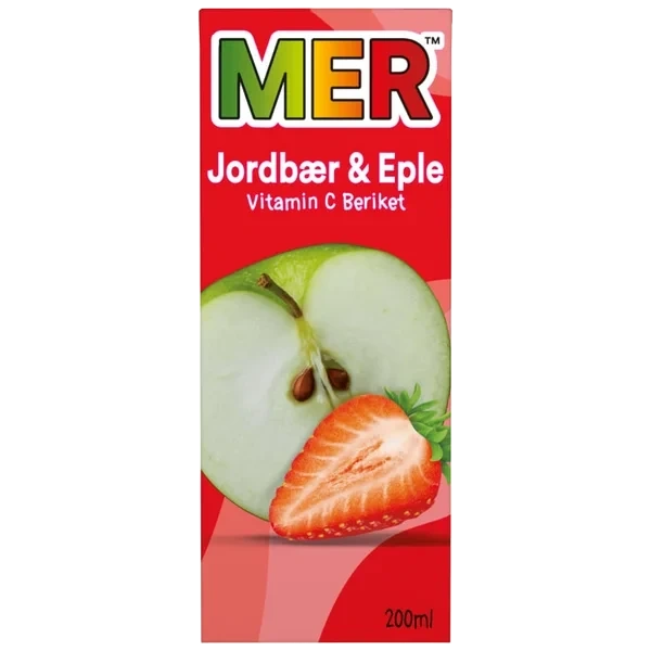 Mer Jordbær&Eple 0,2l