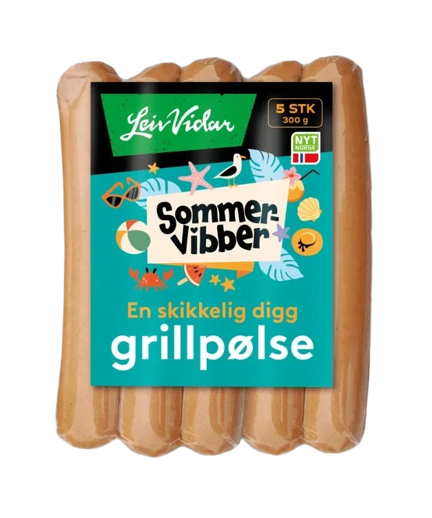 Grillpølser 300g Leiv Vidar Sommervibber