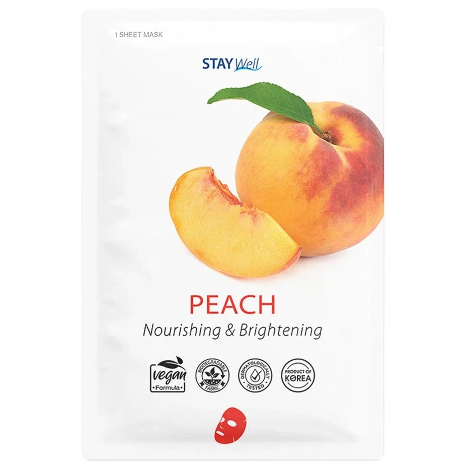 Stay Well Peach Sheet Mask Trio