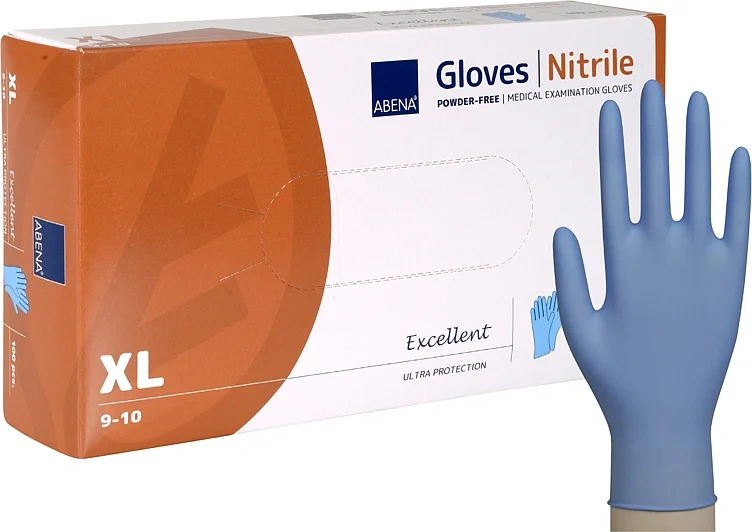 Engangshanske Abena Excellent Ultra Protection Xl Blå Nitril