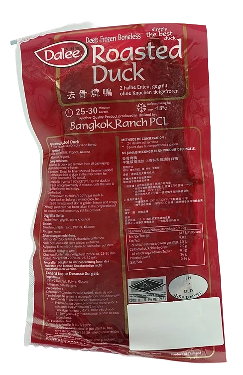 Dalee Roasted Duck - Boneless 16x625g
