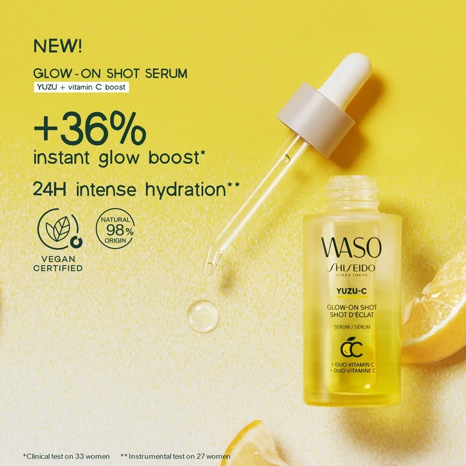Shiseido Waso y glow-on shot
