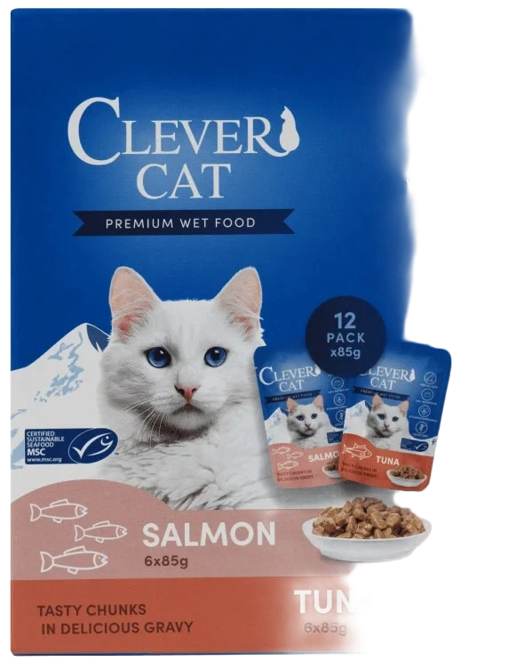 Våtfor til Katt Mix 12x85g Clever Cat