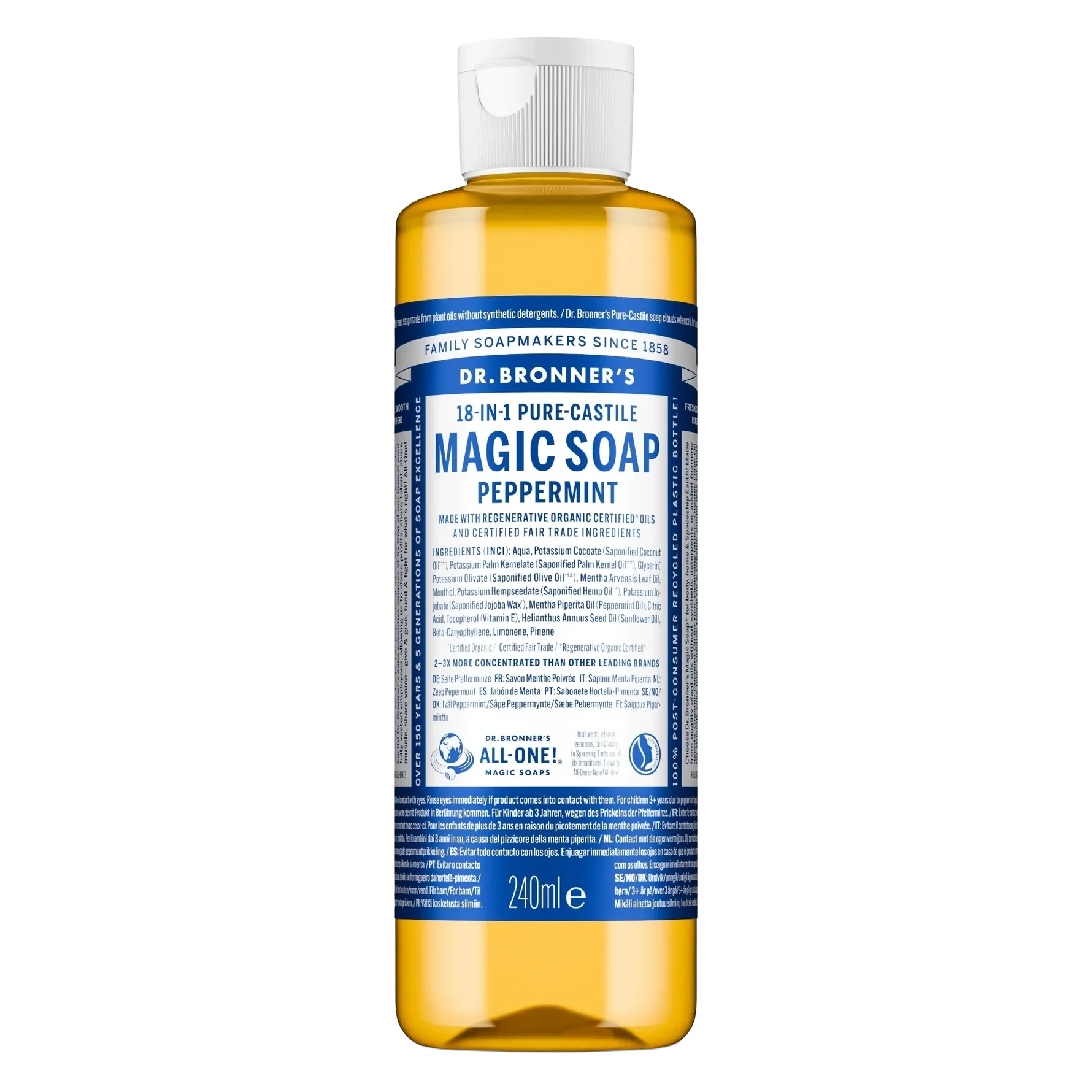Dr. Bronner's Peppermint Liquid Soap 236 ml