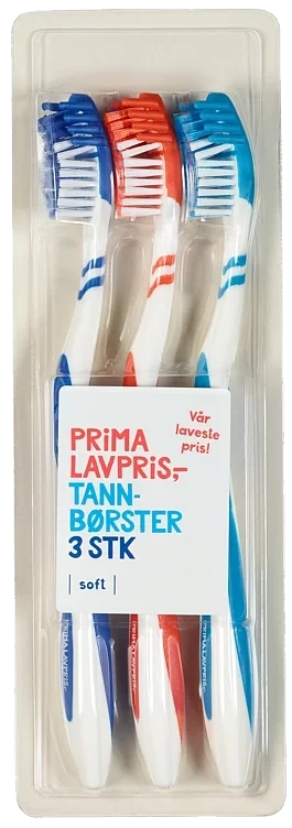 Tannbørste   3-pk