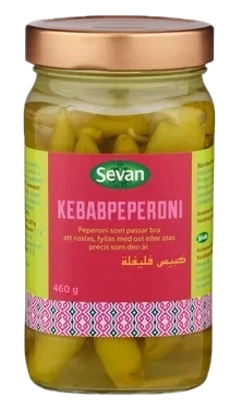 Kebabpeperoni 460g Glass