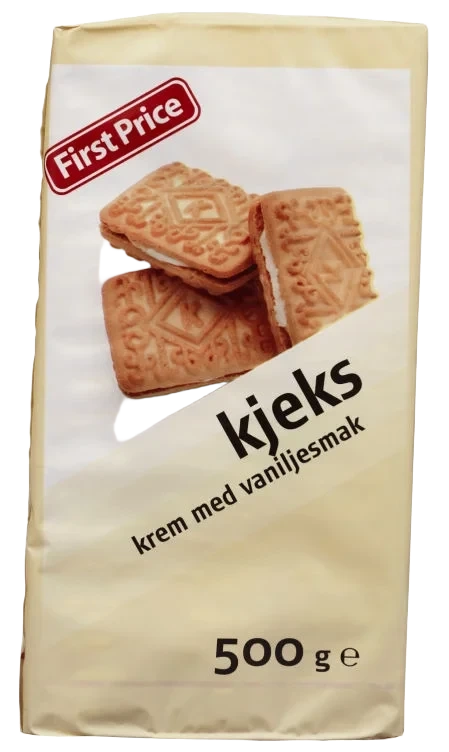 Kjeks m/Vaniljekrem 500g First Price
