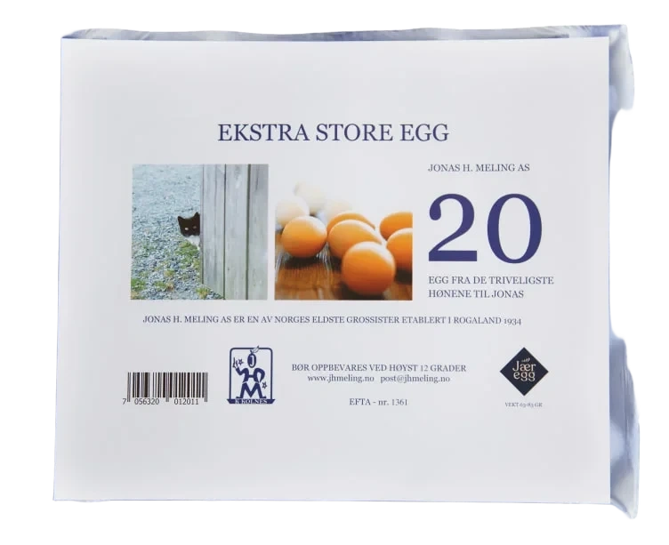 Egg Kjempestore Xl 20stk Meling