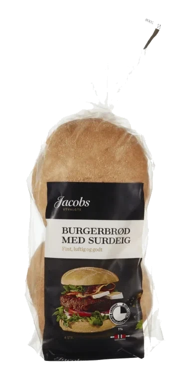 Burgerbrød 4stk 320g Jacobs Utvalgte