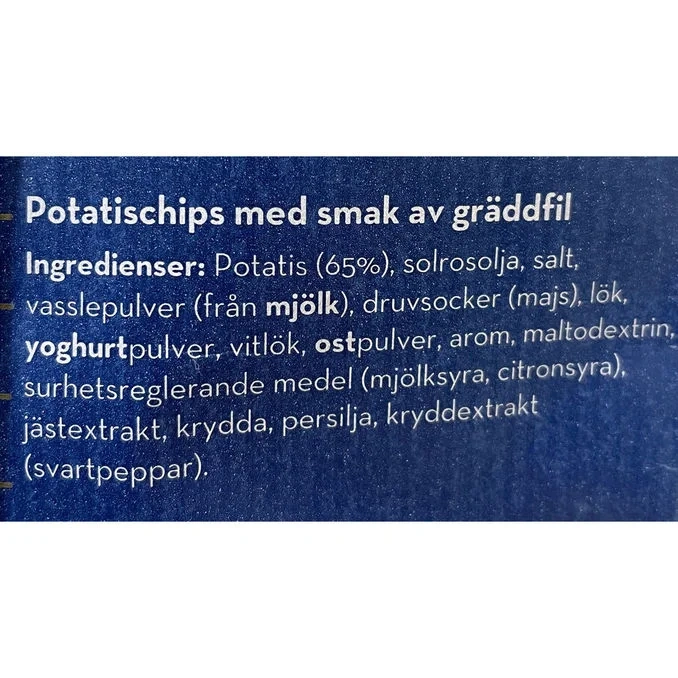 Chips Gräddfil Mini