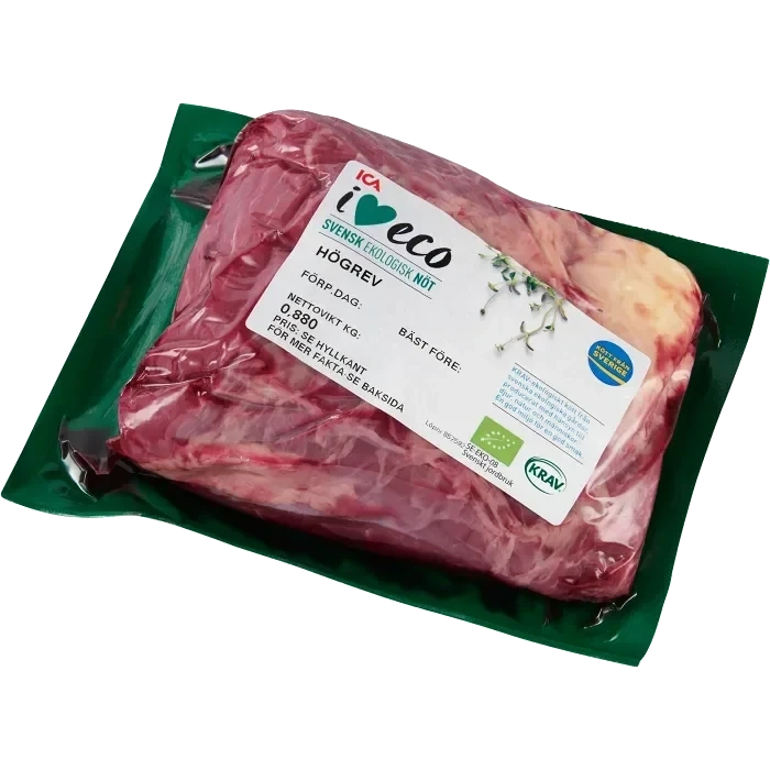 Högrev Färsk ca 800g KRAV ICA I love eco