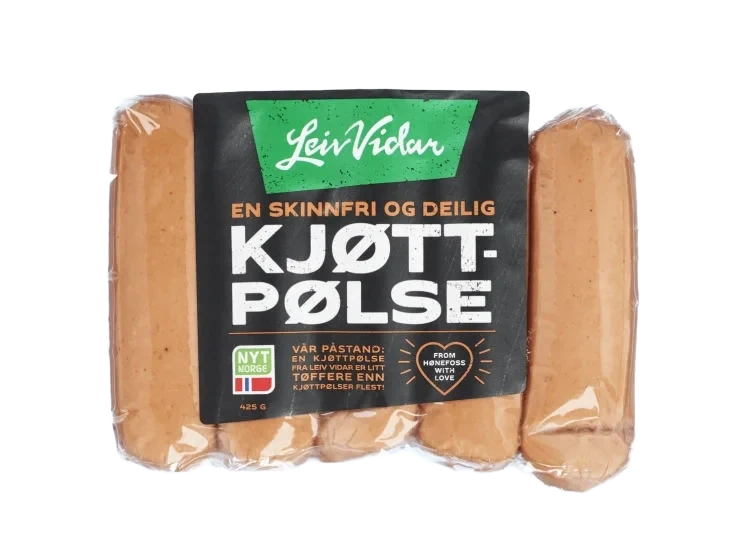 Kjøttpølse Skinnfri 425g Leiv Vidar