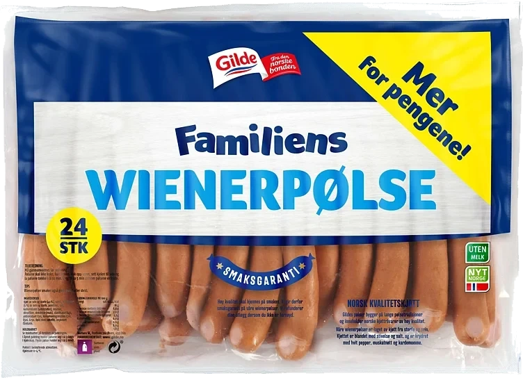 Familiens wienerpølse ca1,56kg  kg