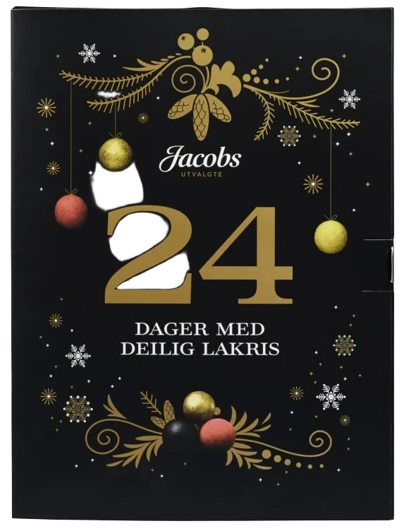 Julekalender m/Lakriskuler 260g Jacobs Utvalgt