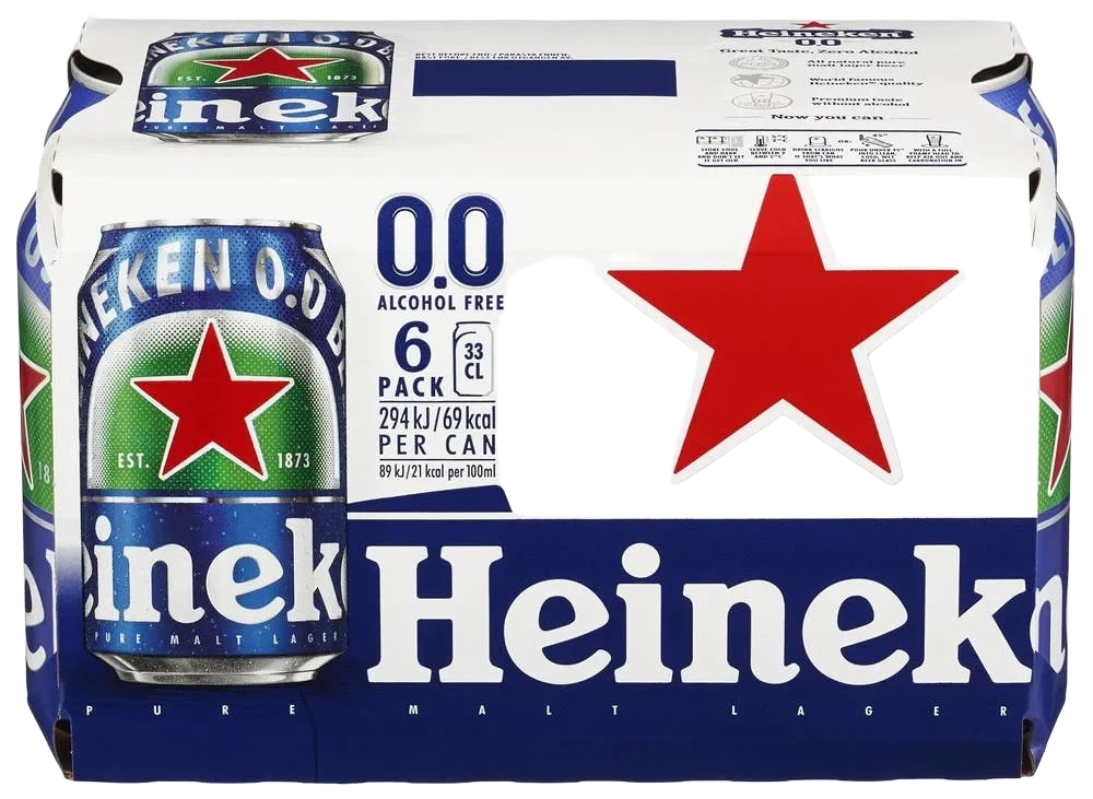 Heineken 0,0% 0,33lx6 Bx