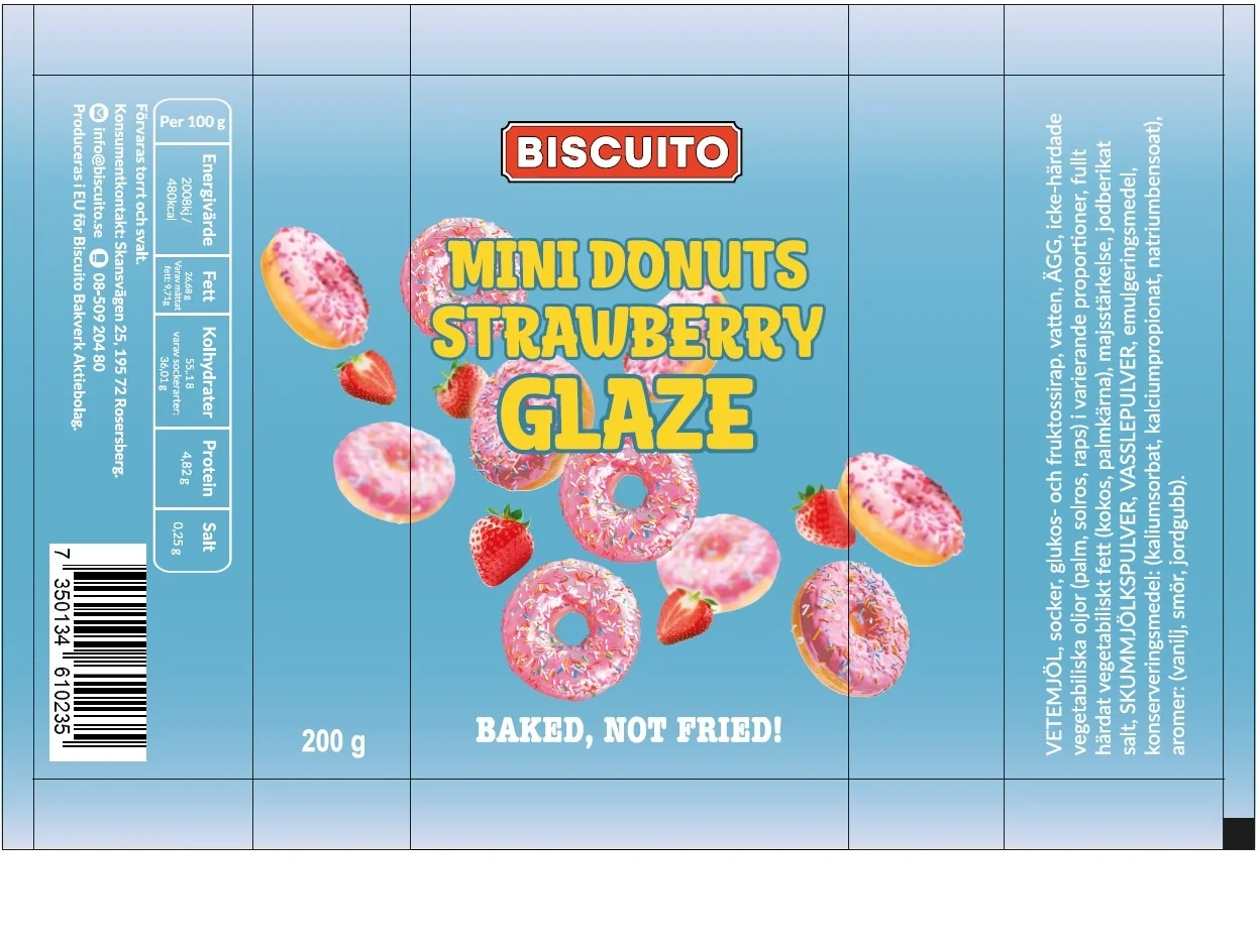 Mini Donuts - Strawberry Glaze