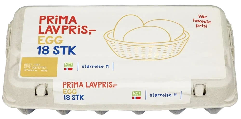 Egg Str S/M, Vår Laveste Pris, 18 stk