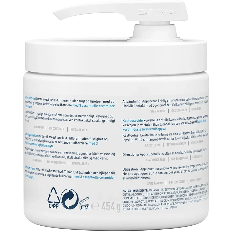 CeraVe Moisturising Cream med pumpe 454g