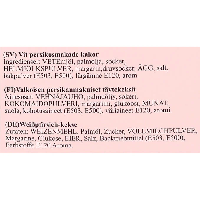 Kakor Vit Persika