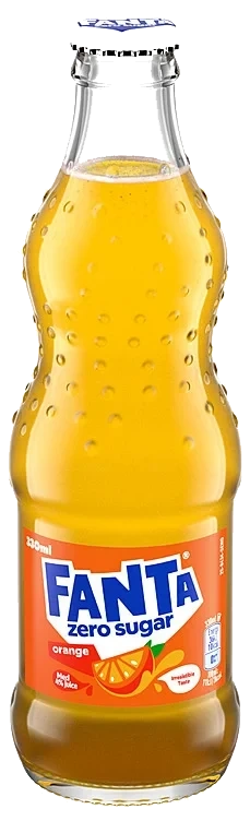 Fanta orange zero glassflaske  24x33cl