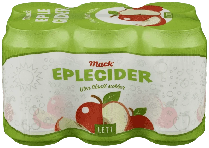 Mack Lett Eplecider 6stk x 0,33l, 1,98l