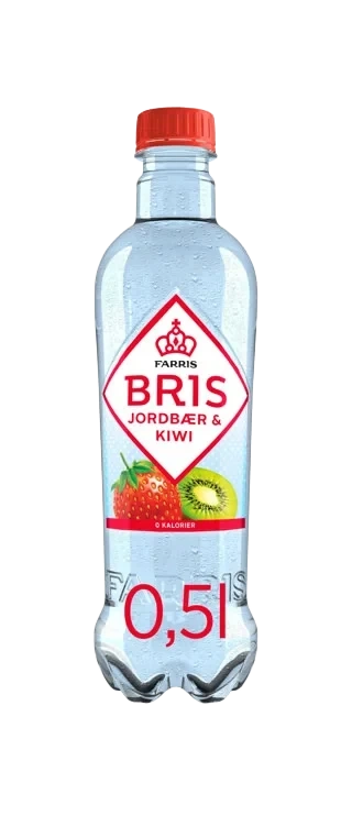 Farris Bris Jordbær Kiwi 0,5l Kasse 24stk