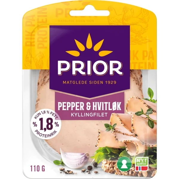 Kyllingfilet Pepper/hvitløk 110g Prior