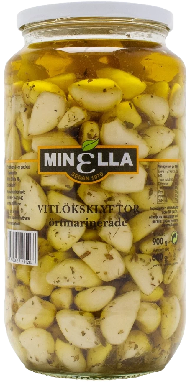 Vitlöksklyftor örtmarinerade