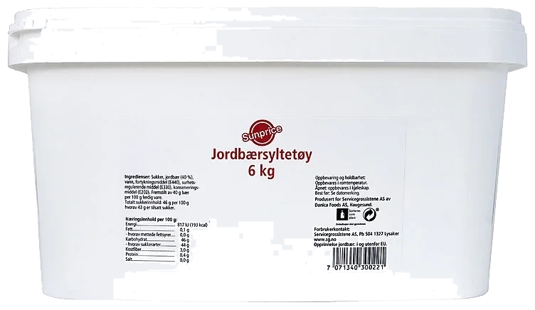 Jordbærsyltetøy 6kg