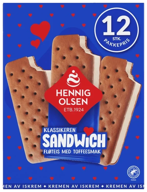 Sandwich 12stk Hennig-Olsen
