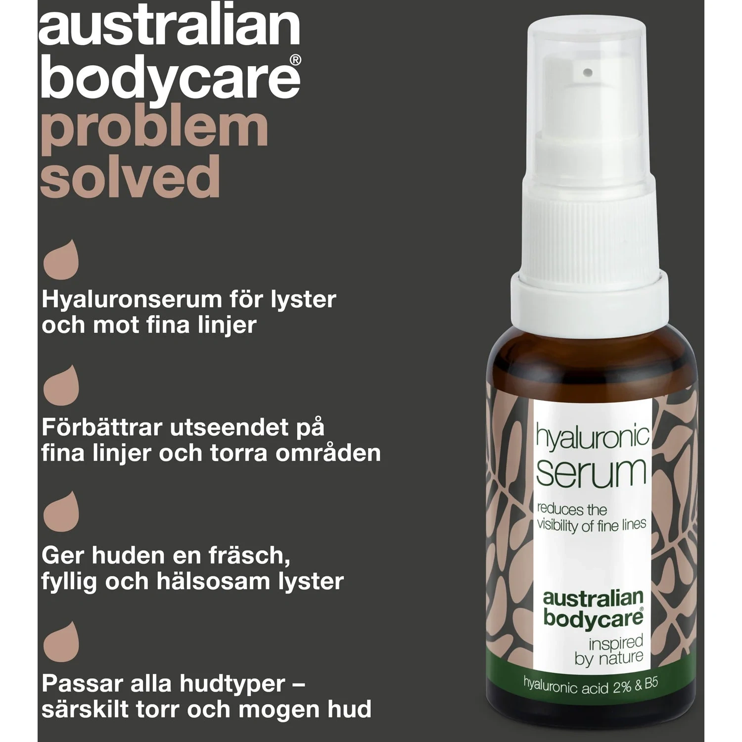 Australian Bodycare 2% Hyaluronic Acid Serum – Hydrates, Soothes And Softens Sensitive Skin 30 ml