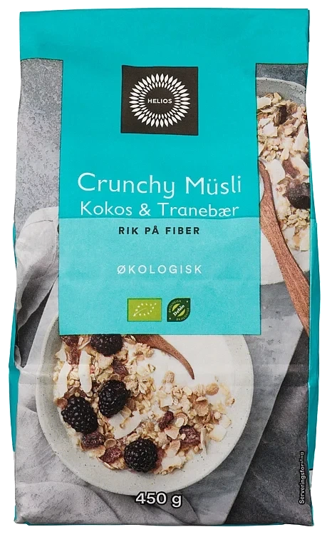 Müsli Økologisk Kokos Crunch 450g Helios