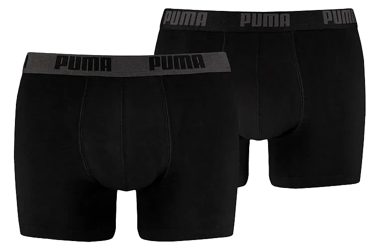 Boxer Basic Herre 2pk Black/Black M Puma