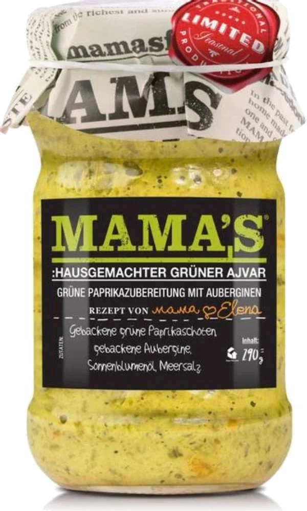 Mama's Ajvar Grønn Mild 290g
