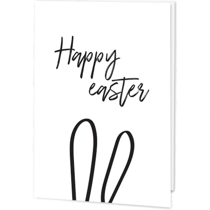 Happy Easter Kort Vit