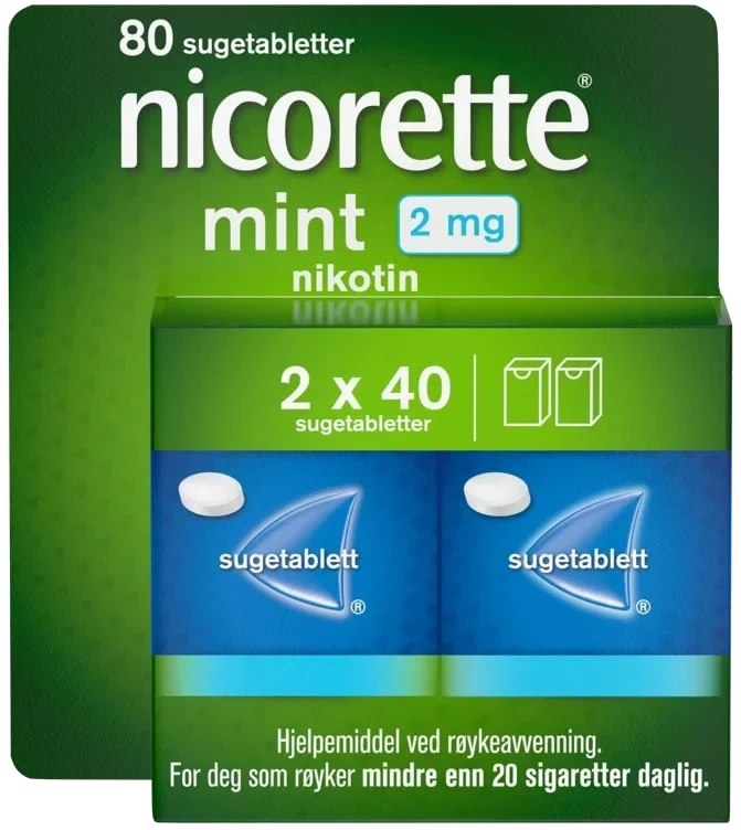 Nicorette Sugetablett Mint 2mg 80stk