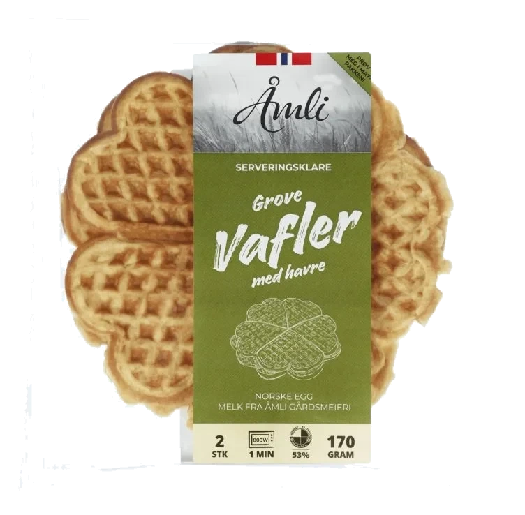 Vafler Grove m/Havre 2stk 170g Åmli