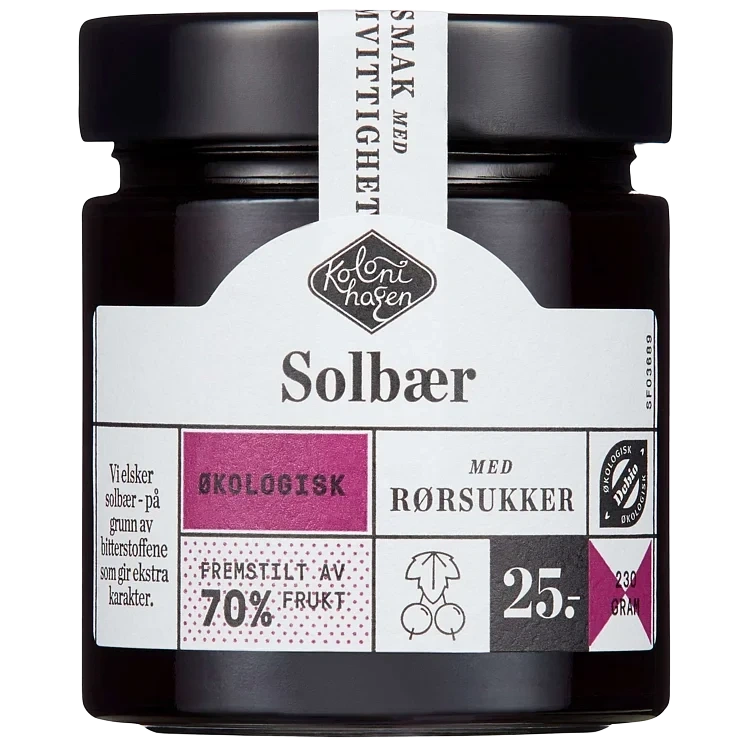 Syltetøy solbær økol. 230g