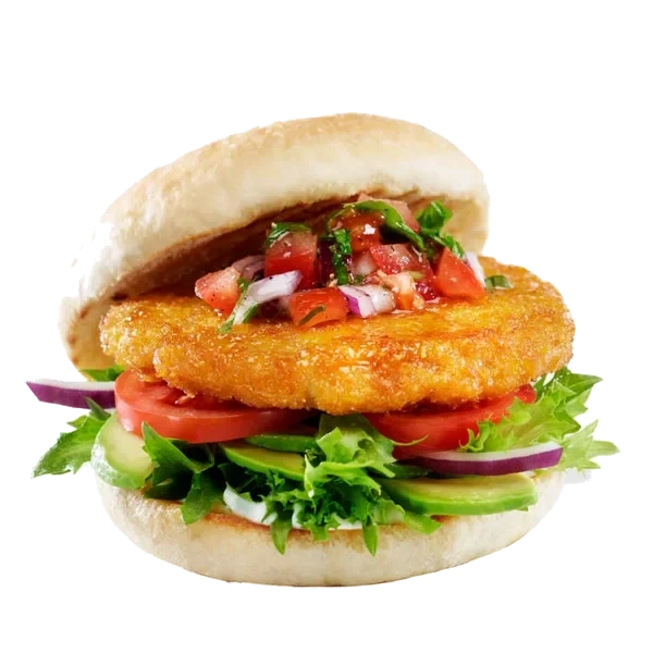 Helsprø Kyllingburger Panert Halal 45x100g