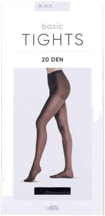 Tights Basic 20 Den Black 44-50 La Mote