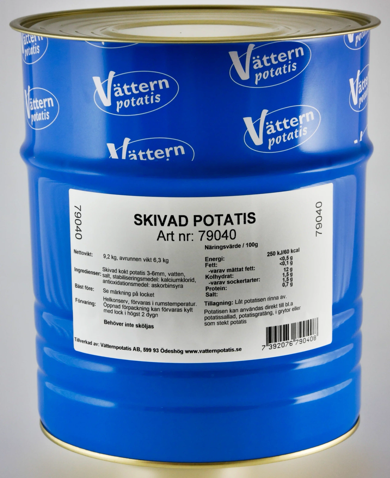 Konserverad Skivpotatis