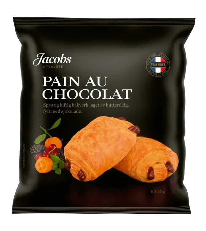 Pain Au Chocolat 6stk 330g Jacobs Utvalgte